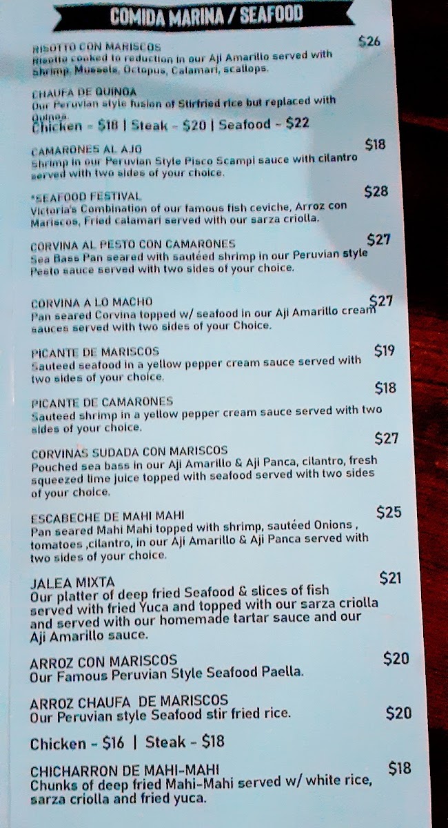 Victoria's Peruvian Pisco Lounge Menu-3