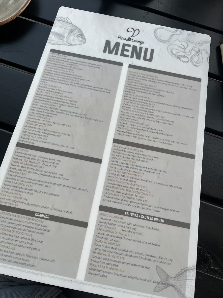Victoria's Peruvian Pisco Lounge Menu-9
